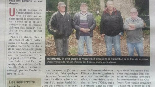Article Yonne républicaine Tour Salazar